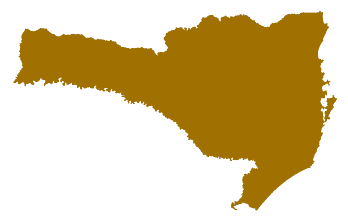 Mapa de Santa Catarina sem fundo